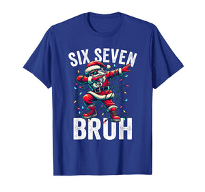 Bruh 67 Six Seven Santa Dabbing Christmas Meme Boys Kids T-Shirt