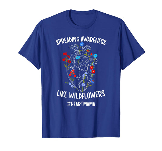 Heart Mama CHD Awareness Proud CHD Mom of A CHD Warrior T-Shirt