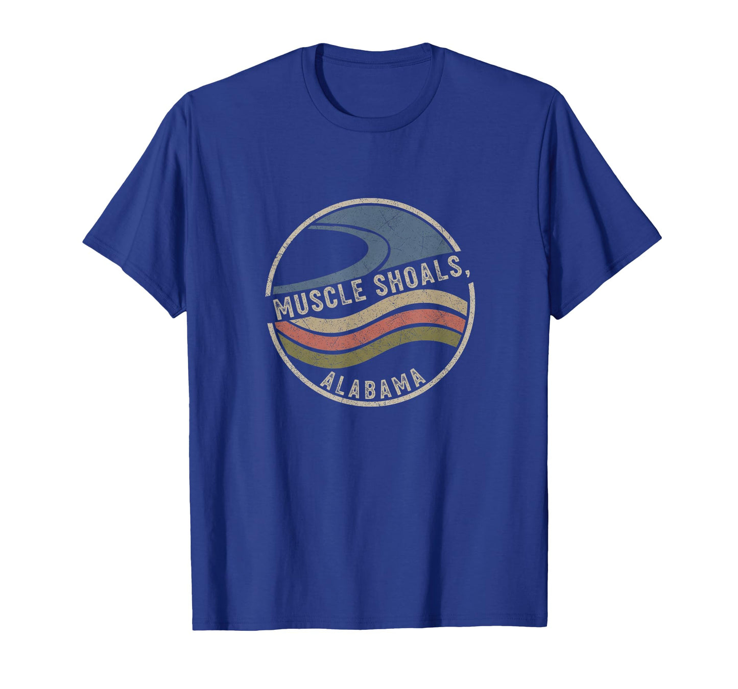 Retro Muscle Shoals Alabama Drawing Art Design T-Shirt