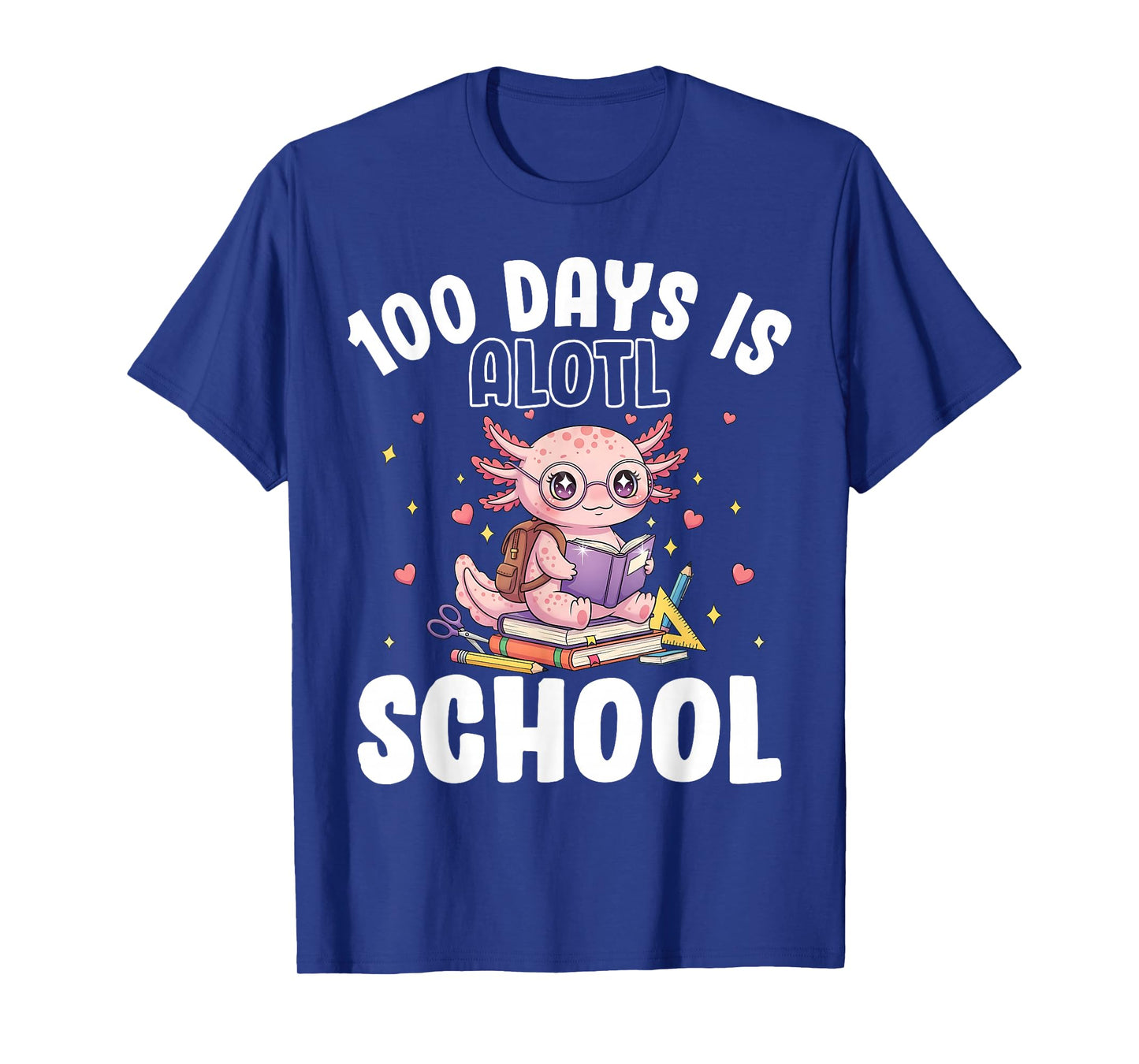 100 Days of School Axolotl Shirt Girls 100th Day of School T-Shirt
