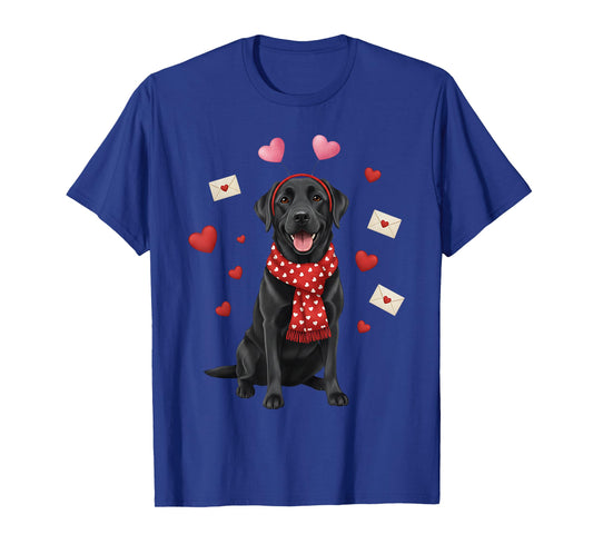 Cute Labrador Valentine’s Day Dog Mom - Funny Black Labrador T-Shirt