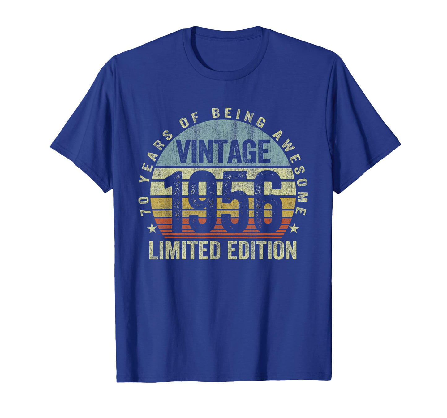 Vintage Born in 1956 Retro 70th Birthday Gifts 70 Years Old T-Shirt