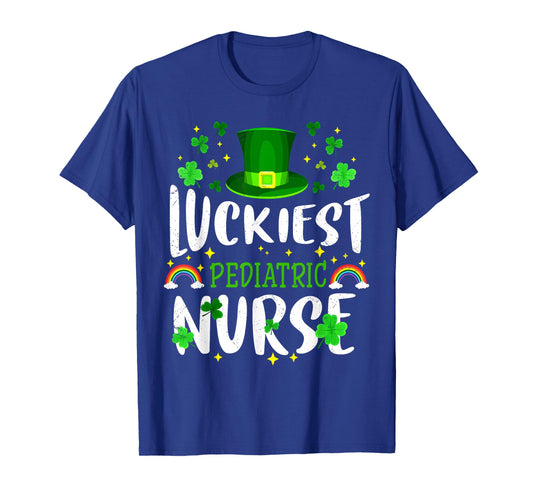 Luckiest Pediatric Nurse St Patricks Day Leprechaun T-Shirt