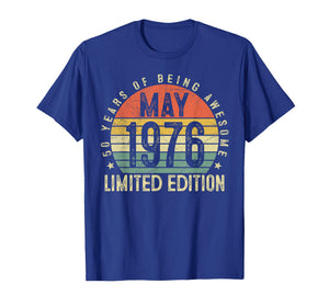 50 Year Old Vintage Born in May 1976 50th Birthday Men Women T-Shirt