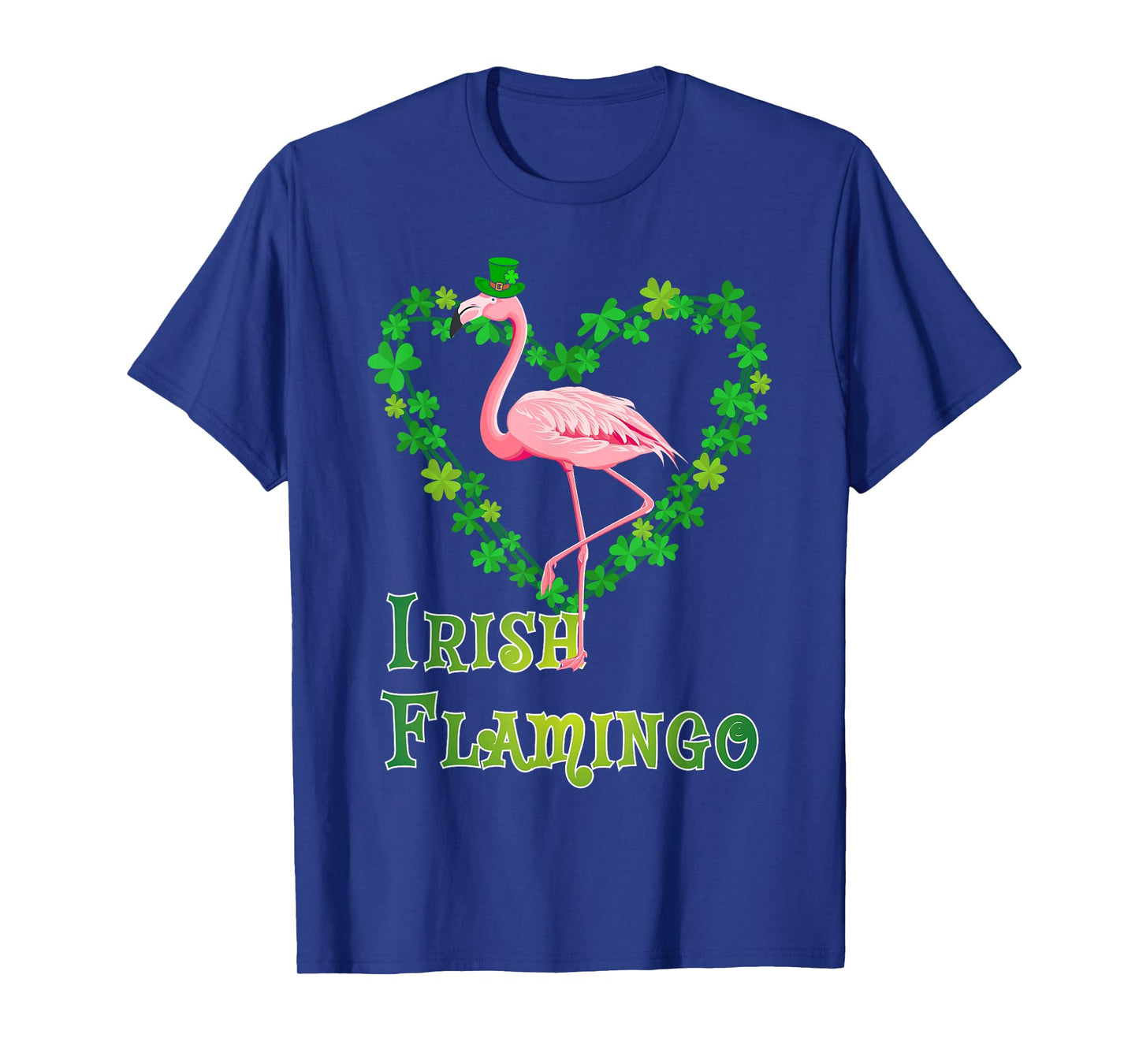 Irish Flamingo Green Saint Patrick Day Lucky St Pattys Day T-Shirt