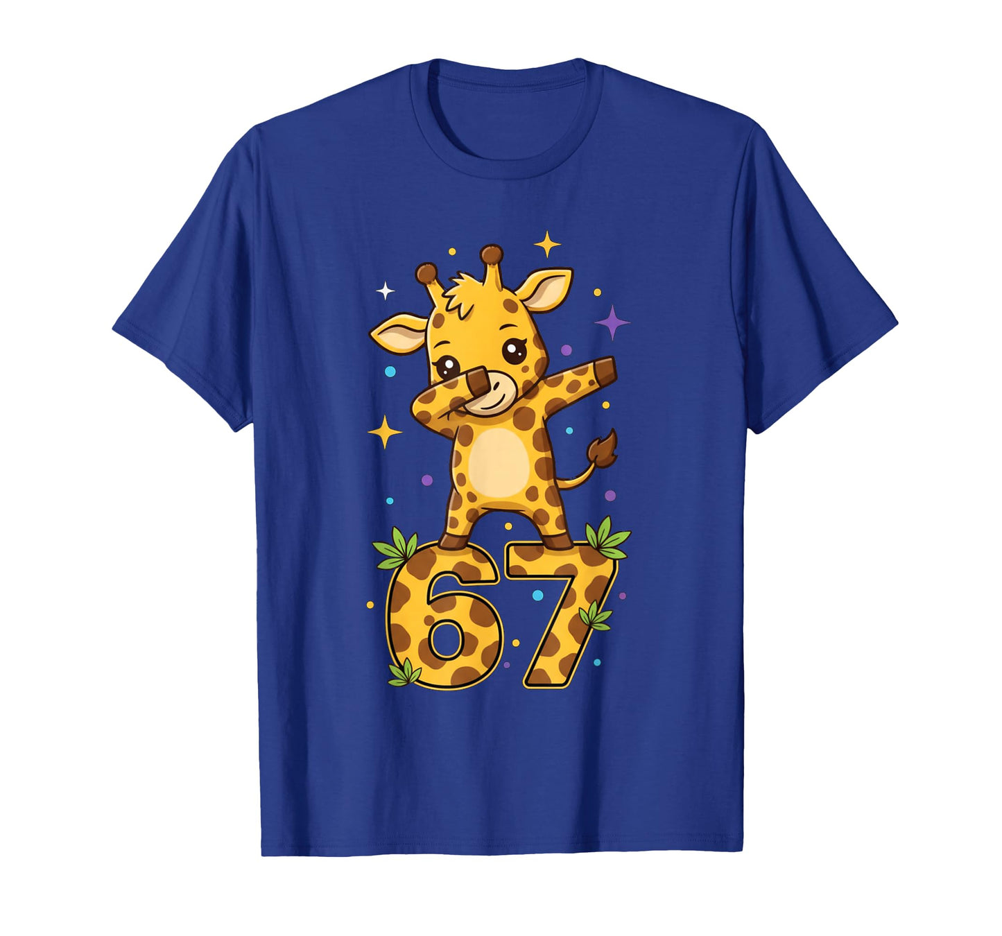 Dabbing Giraffe 67 Funny Six Seven Gen Z Slang Meme Cute T-Shirt