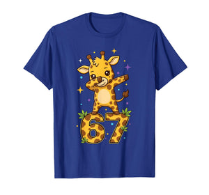 Dabbing Giraffe 67 Funny Six Seven Gen Z Slang Meme Cute T-Shirt