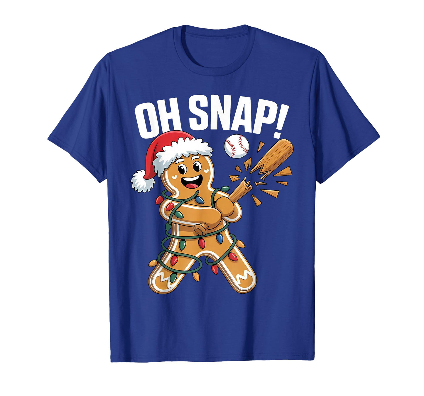 Oh Snap Gingerbreadman Christmas Baseball T-Shirt