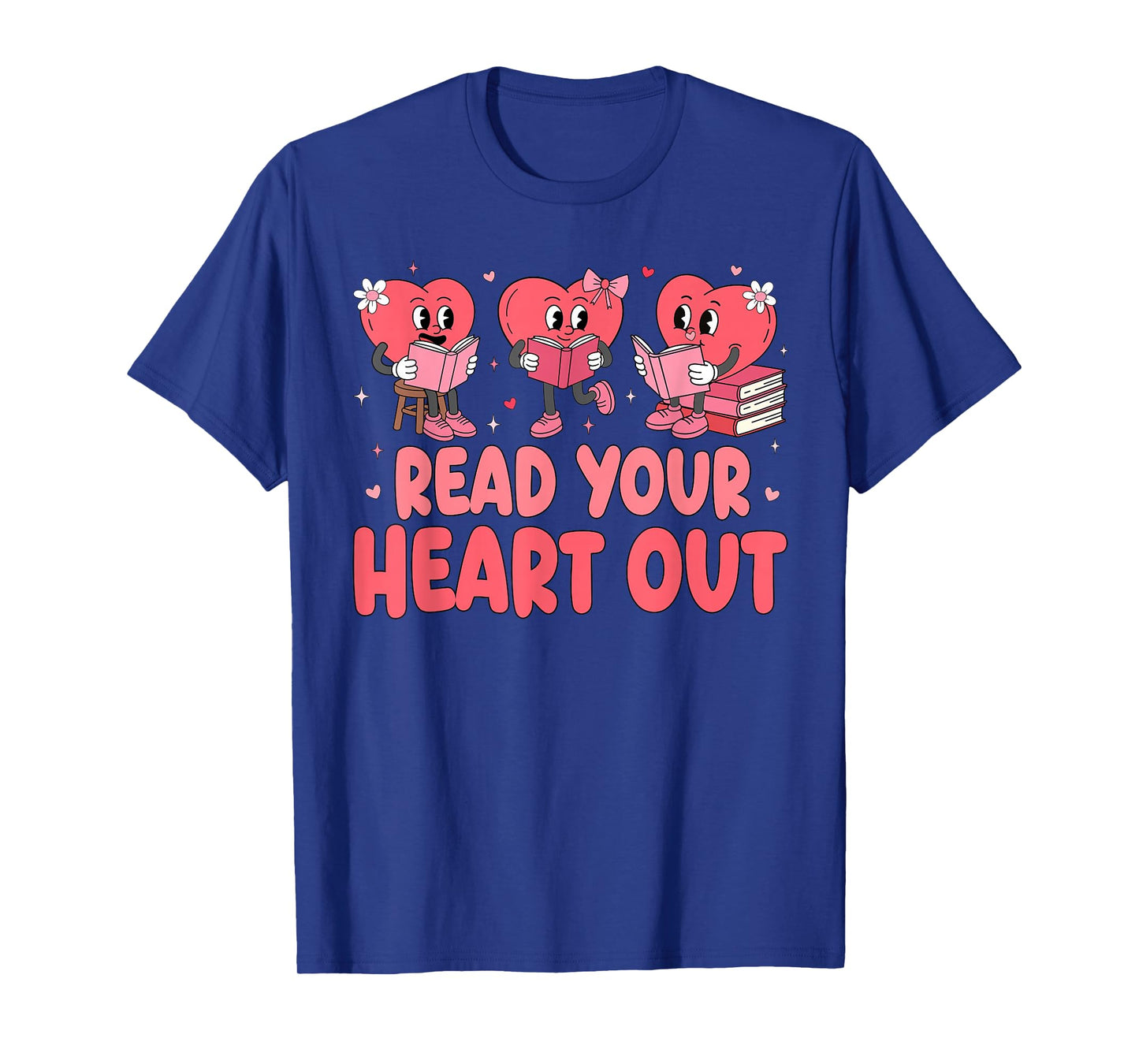 Valentine Day Book Read Your Heart Out Lovers Teacher Kids T-Shirt