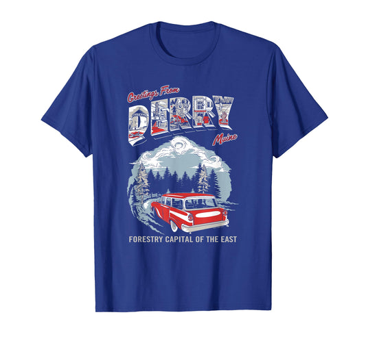IT: Welcome to Derry Greetings Tourist Horror TV Show T-Shirt