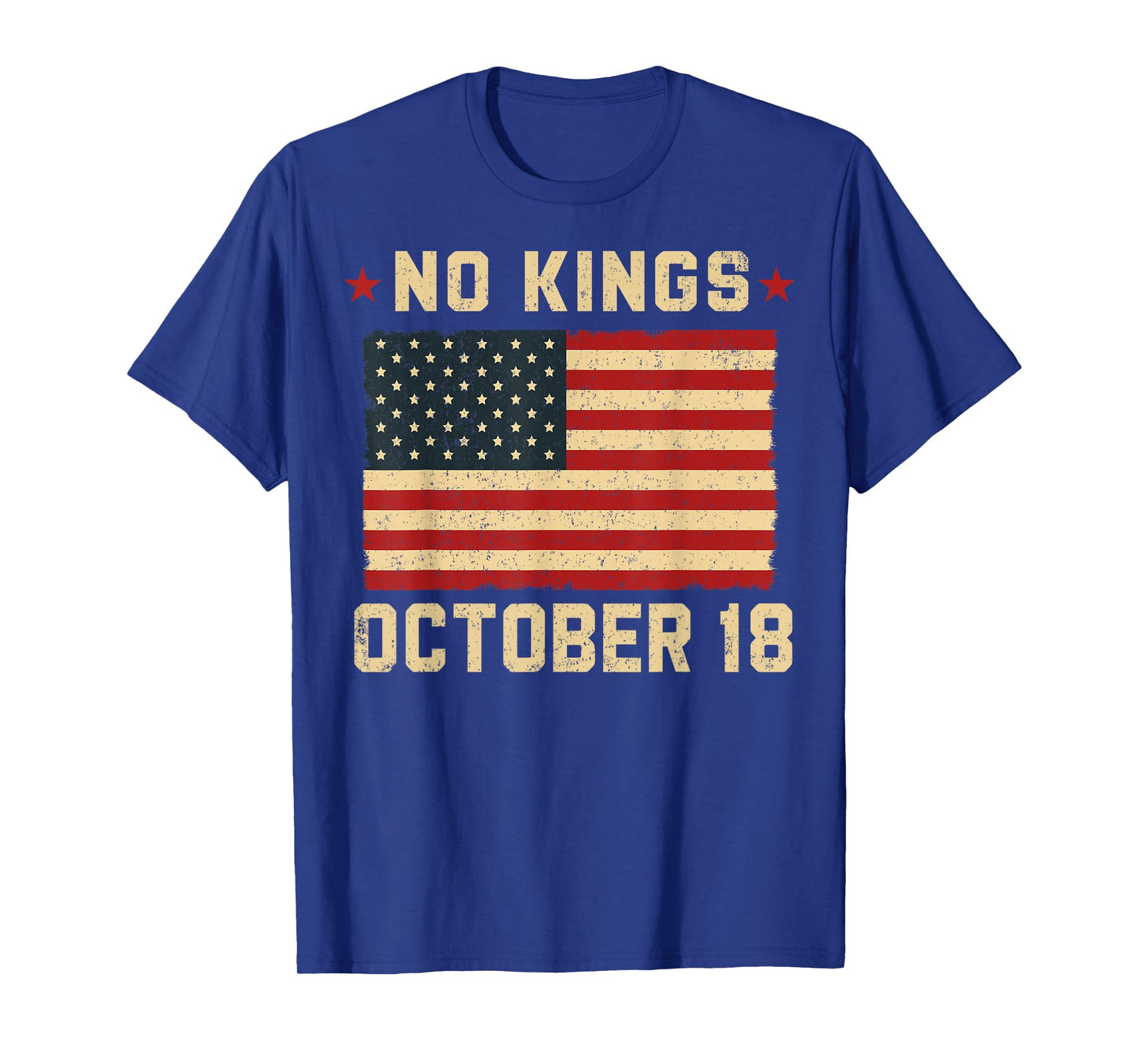 No Kings Shirt Vintage America Flag 1776 October 18 T-Shirt