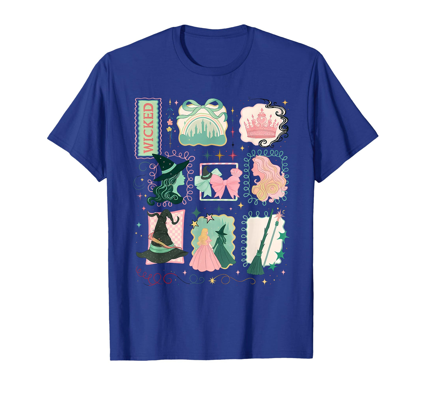 Retro Wicked Stamps Christmas Vibes Clothing T-Shirt