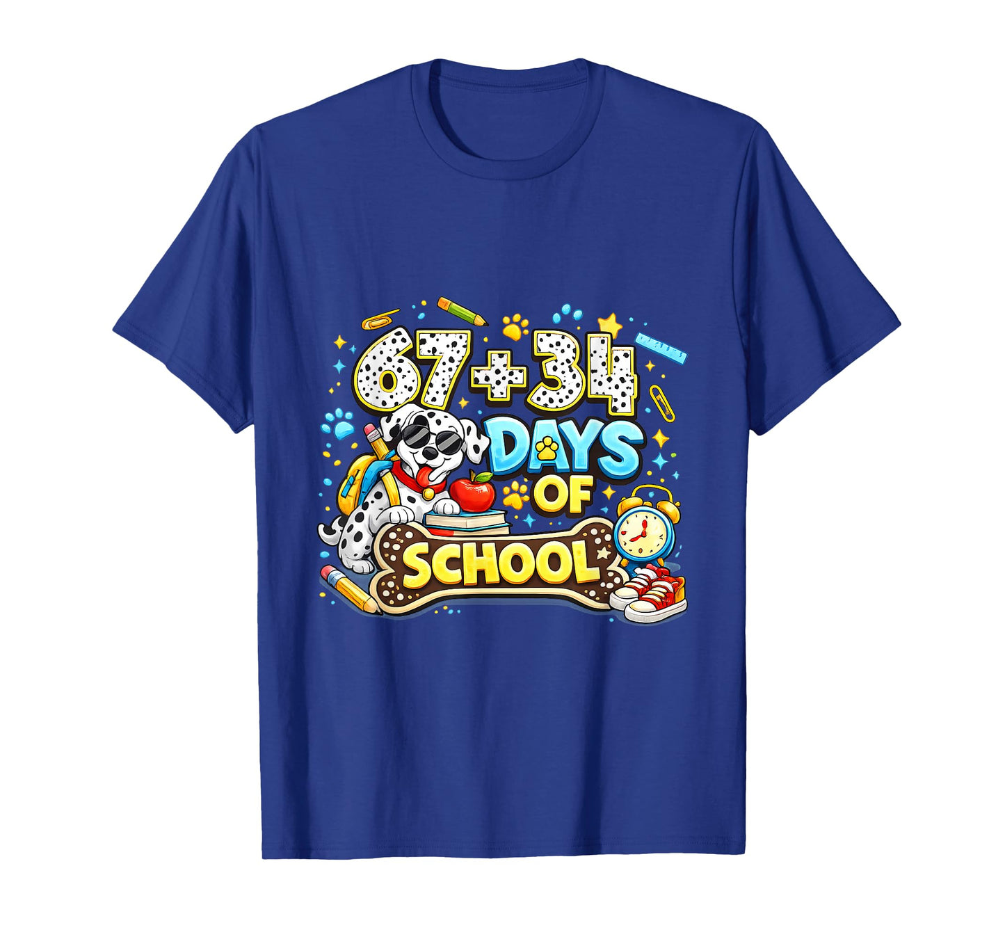 67+34 Days of School Graphic T-Shirt