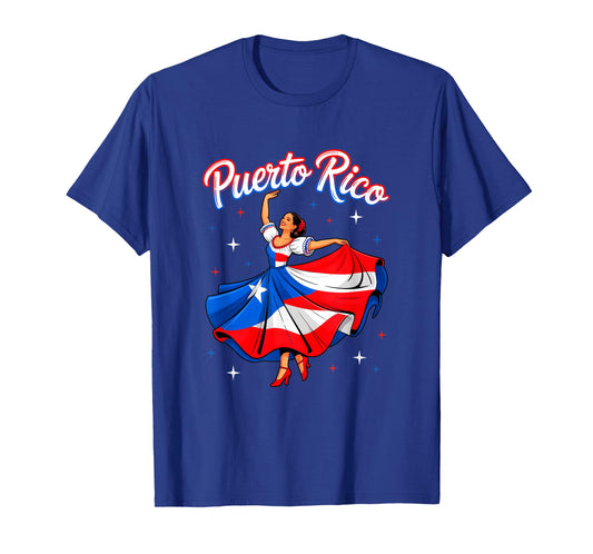 Puerto Rican Girl Women Boricua Flag Puerto Rico Flag T-Shirt