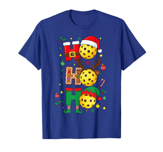 Ho Ho Ho Pickleball Christmas, Funny Paddle Players Holiday T-Shirt