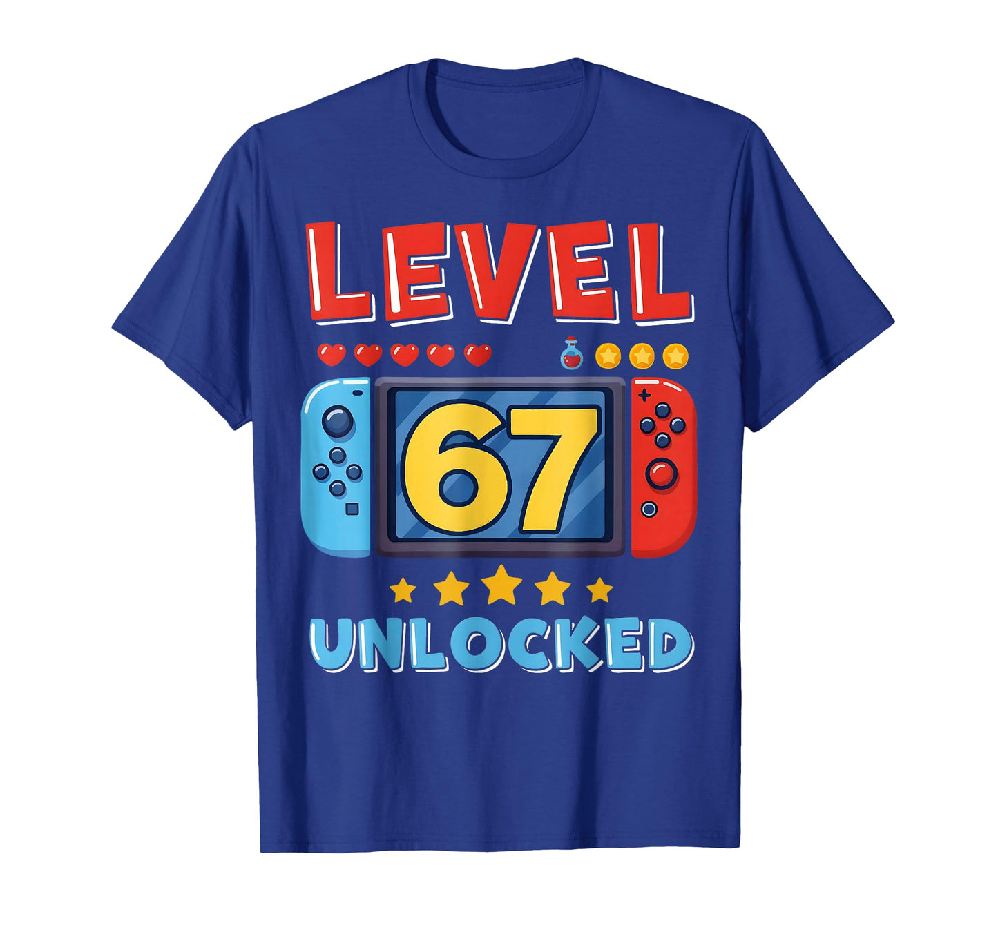 Level 67 Unlocked Gamer Birthday Boy Gift for Boys Kids T-Shirt