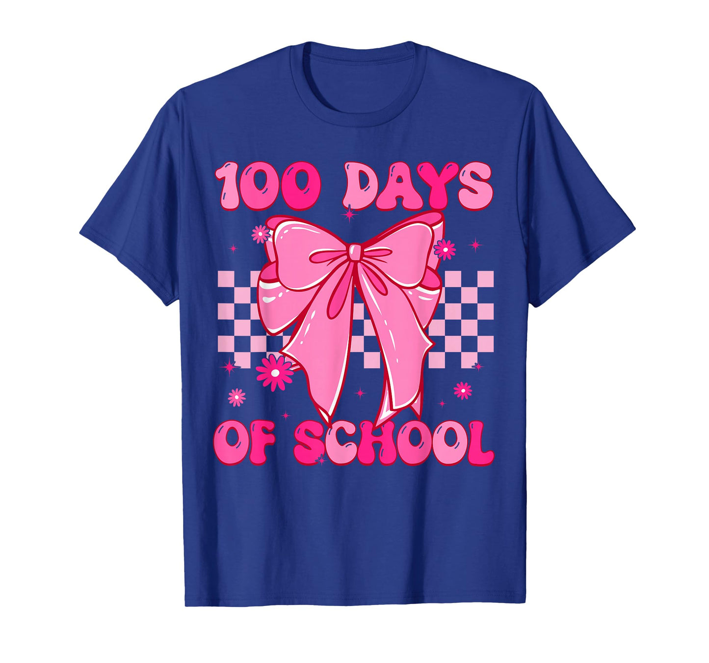 Coquette Bow 100th Day of School 100 Days Girls Women Kids T-Shirt