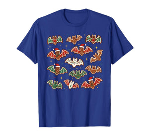 Cute Gingerbread Bats Spooky Christmas Cookie Merry Batmas T-Shirt