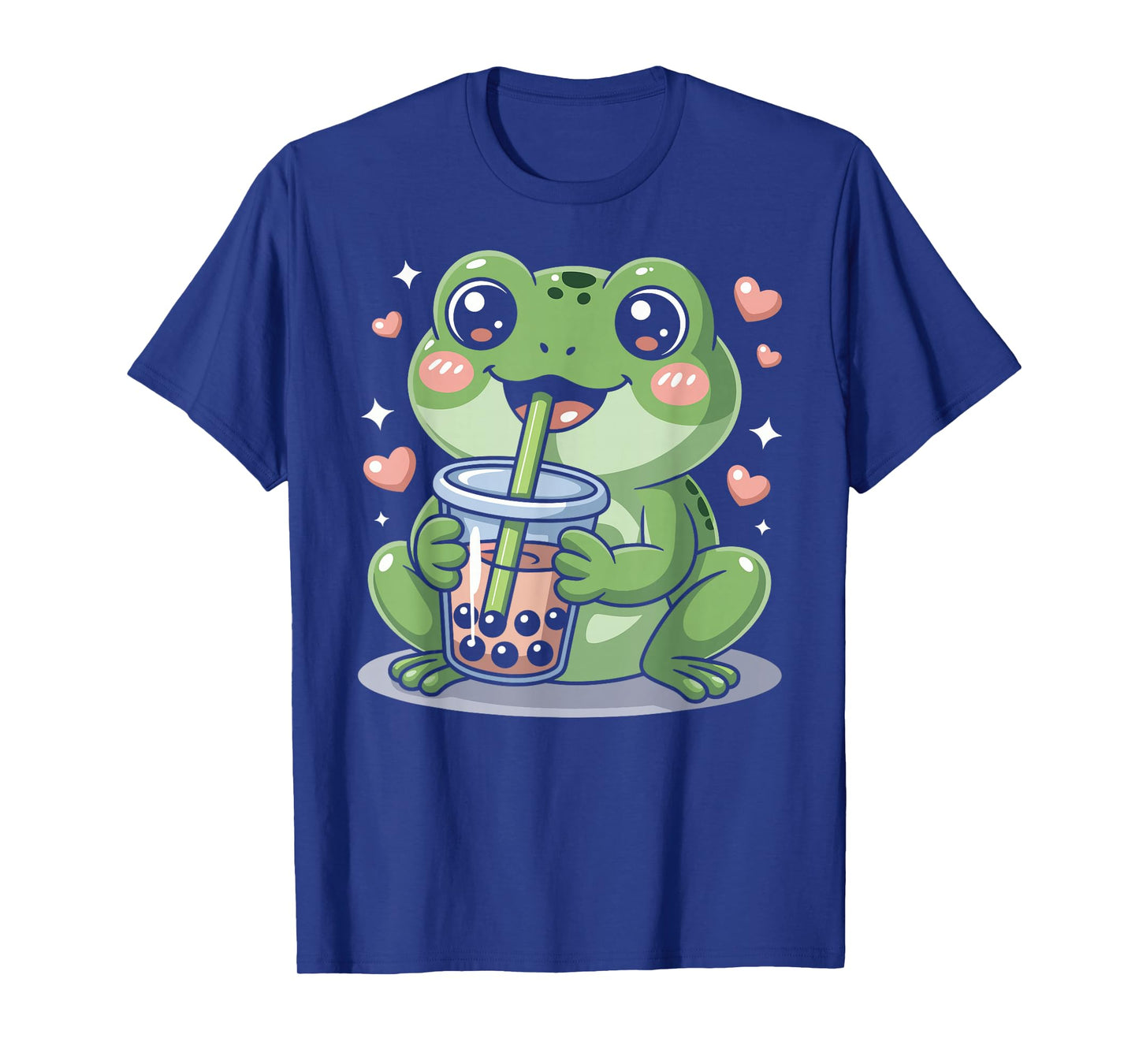 Cute Kawaii Frog Drinking Bubble Tea T-Shirt