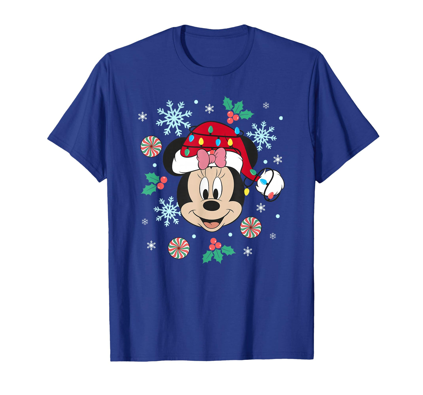 Disney Minnie Mouse Christmas Ornaments Big Face T-Shirt