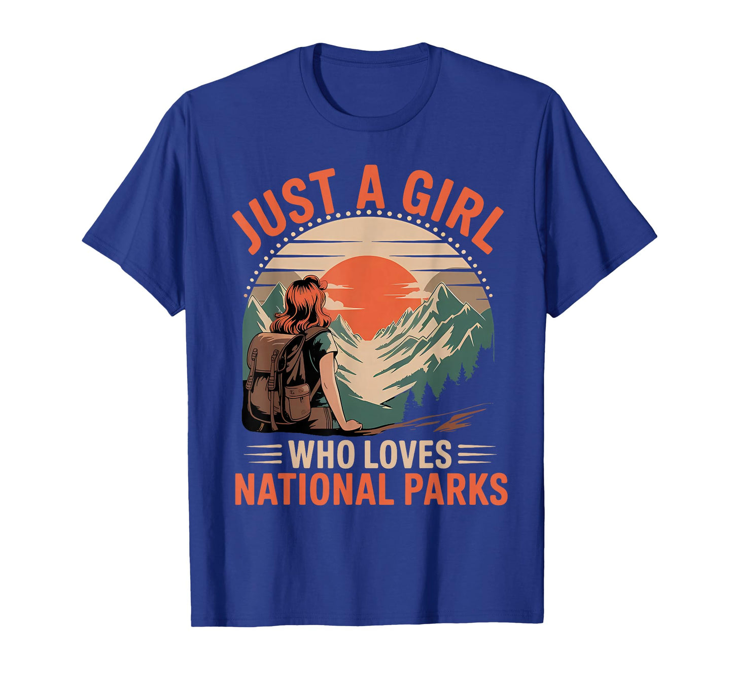 Just A Girl Who Loves National Parks Vintage Retro T-Shirt