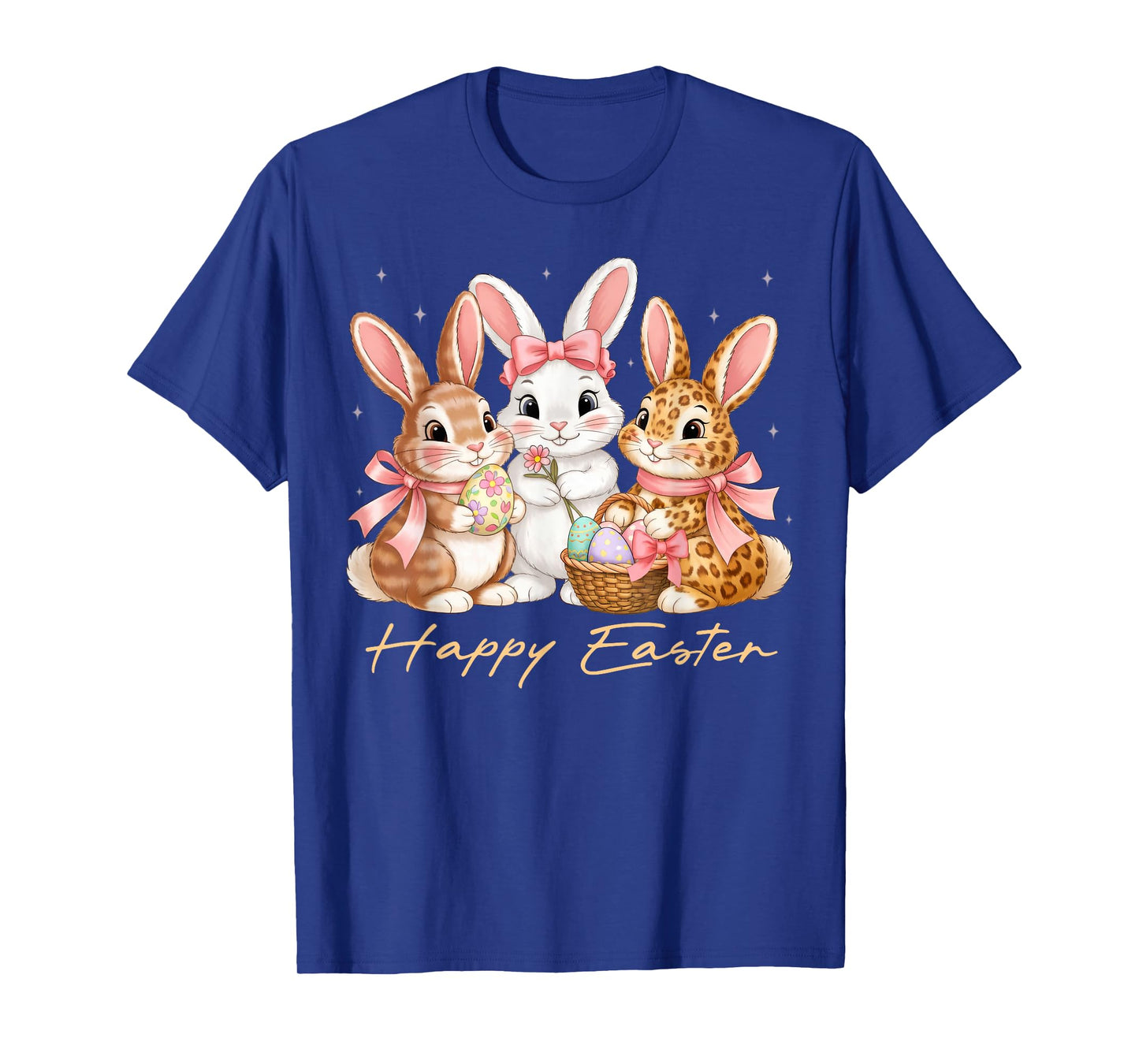 Happy Easter Shirts Women Girls Cute Bunny Rabbit Easter Day T-Shirt