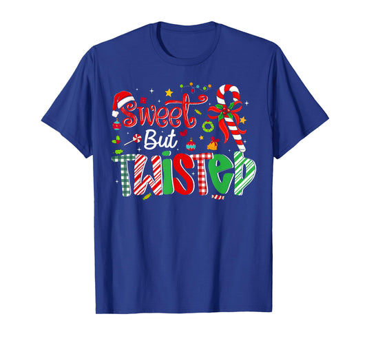 Sweet But Twisted Funny Christmas Candy Cane Xmas Holiday T-Shirt