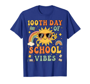 100th Day of School Vibes Cute Smile Face 100 Days of School T-Shirt