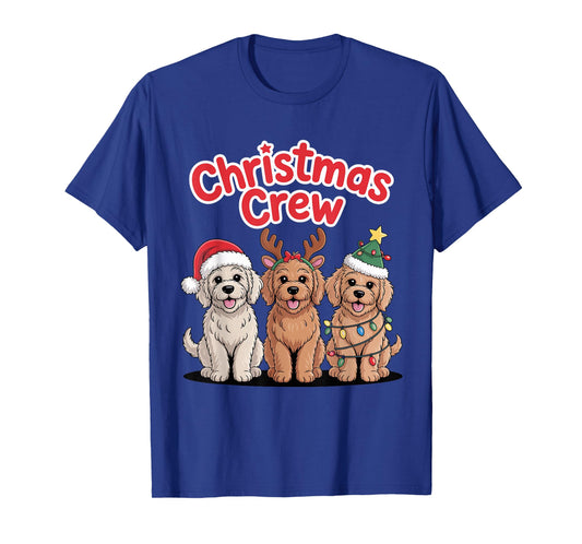 Christmas Crew Xmas Puppy Dog Funny Christmas Goldendoodle T-Shirt