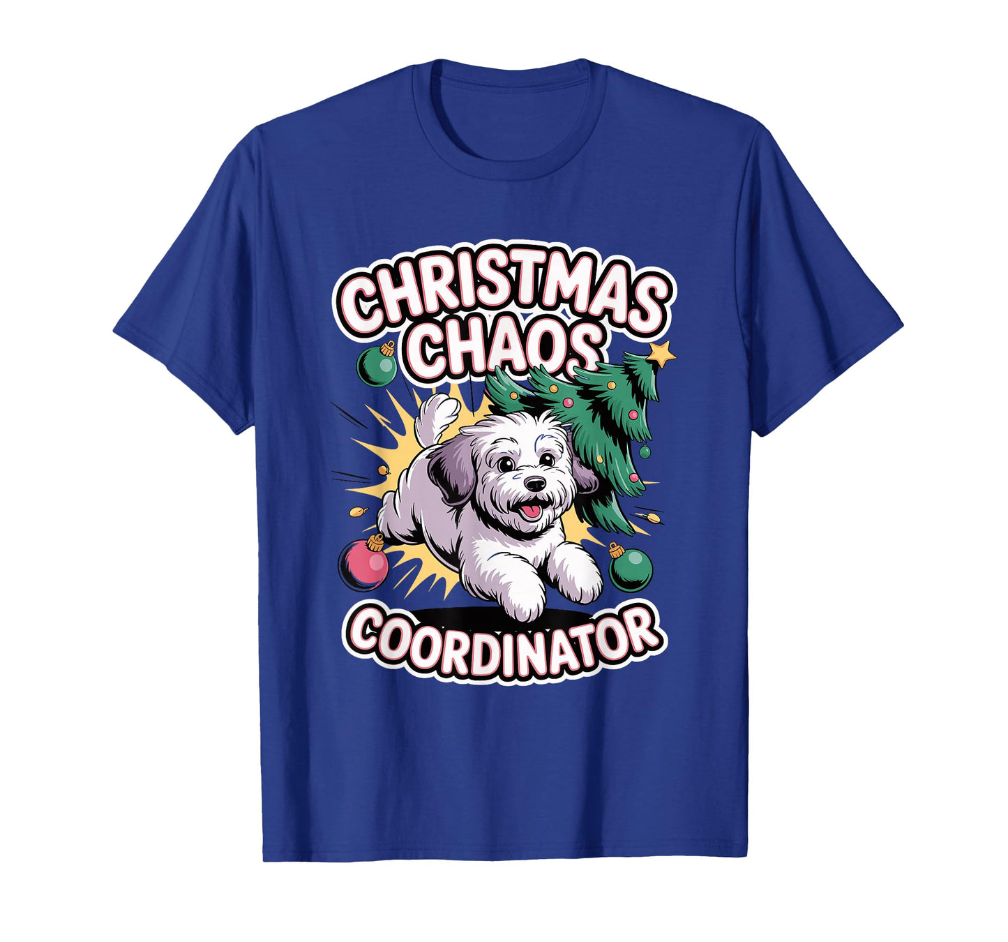 Christmas Chaos Coordinator Xmas Puppy Funny Schnoodle T-Shirt