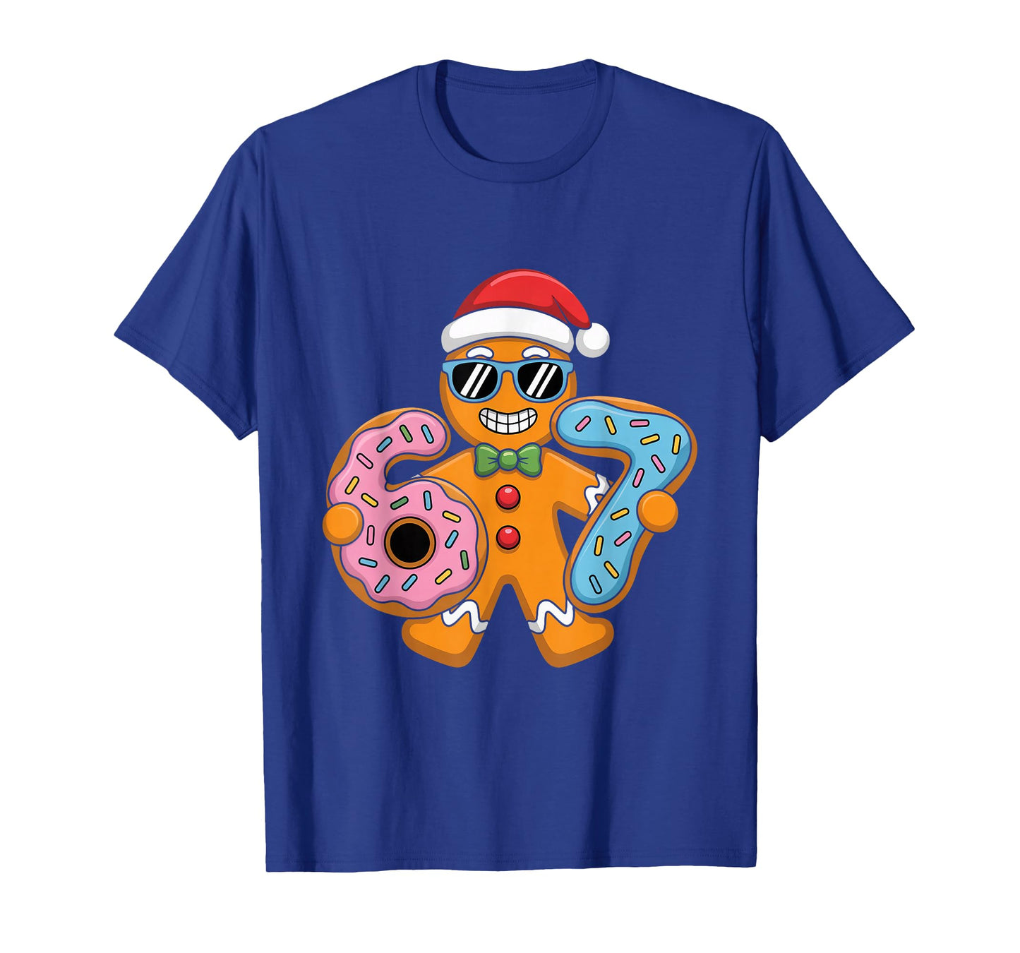 Gingerbread Six Seven 67 Christmas Meme Drip T-Shirt
