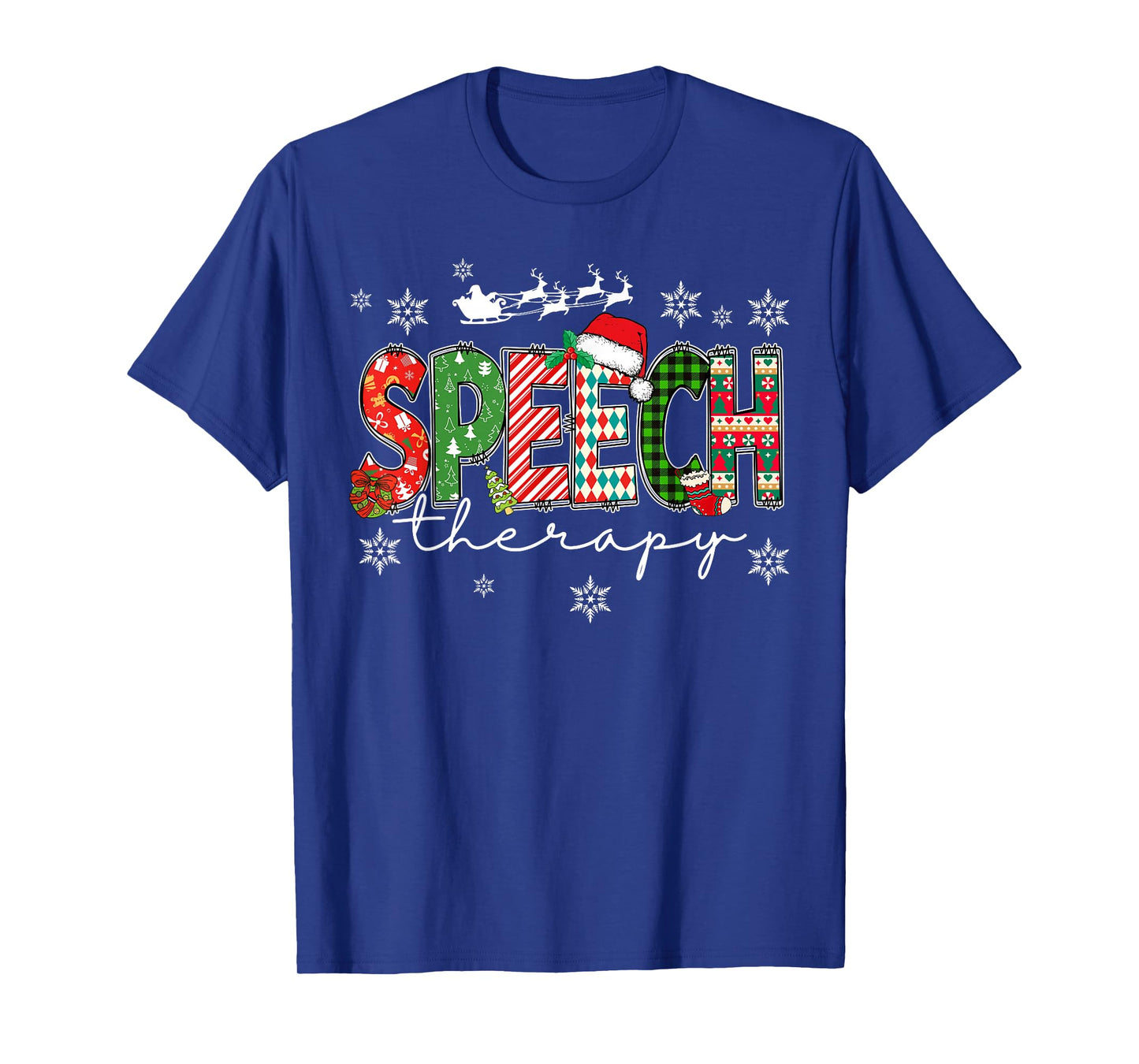 Speech Therapy Christmas Sweater Santa Holiday Fun T-Shirt