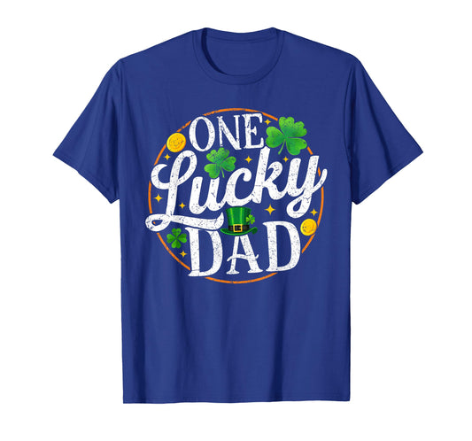 One Lucky Dad St Patricks Day Shamrock Men T-Shirt