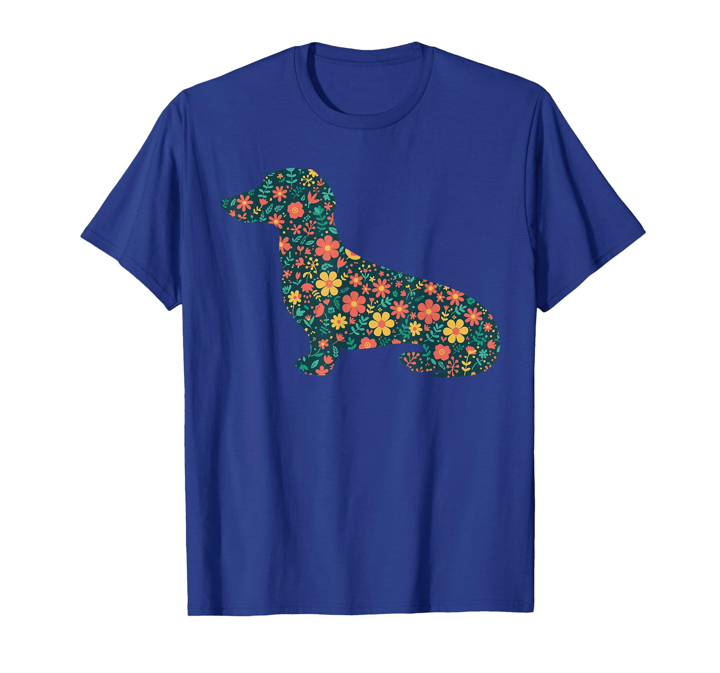 Vintage Floral Dachshund Shirt Women, Cute Dog Mom T-Shirt