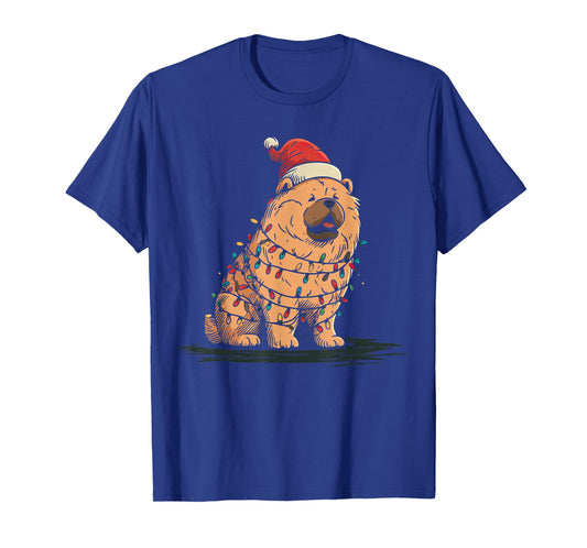 Funny Chow Chow Christmas Graphics Dog Lights Lover T-Shirt