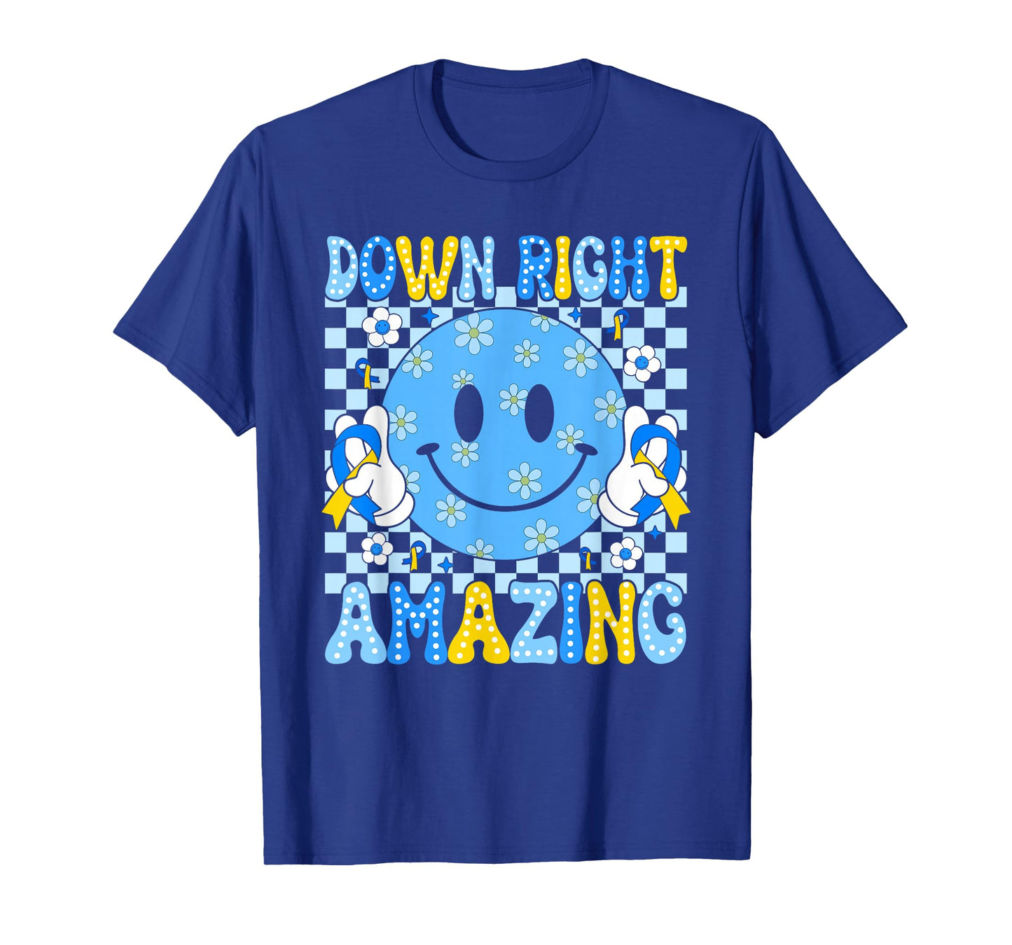 Down Right Amazing Smile Face Down Syndrome Awareness Kids T-Shirt