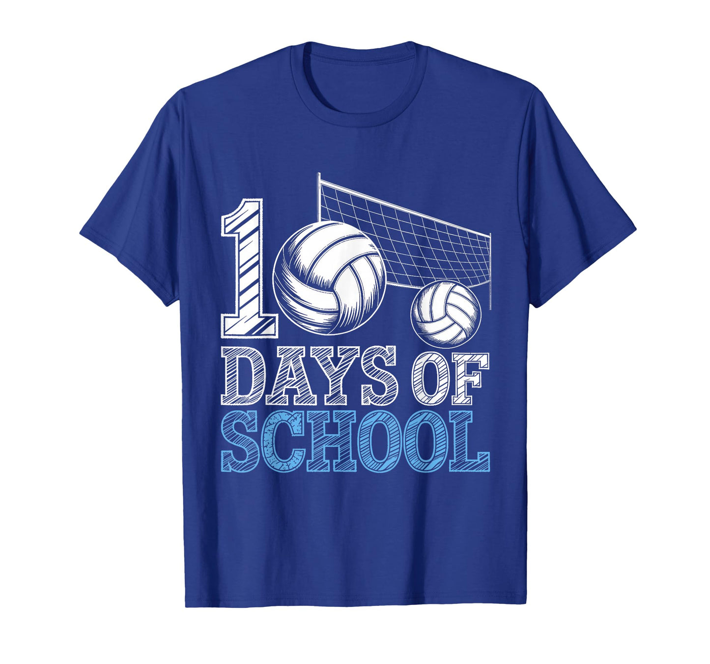 Vintage 100 Days of School Volleyball Boys 100 Days Smarter T-Shirt