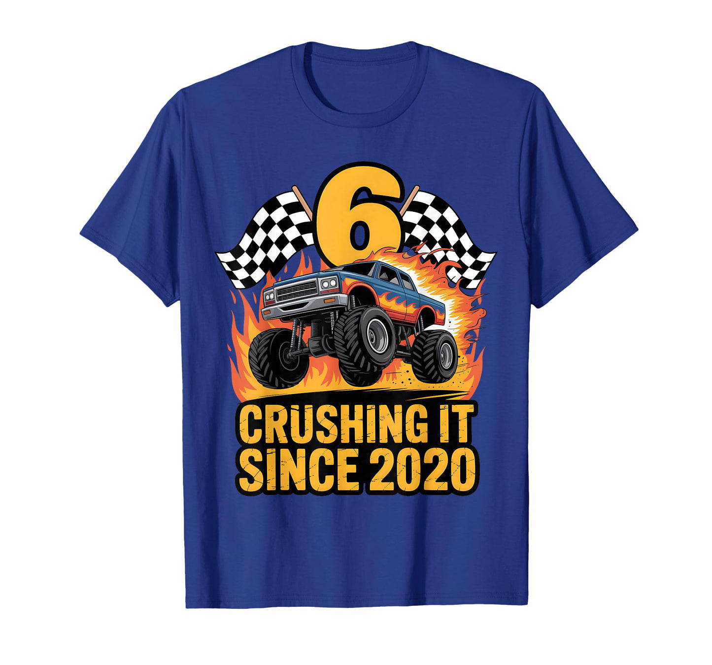 Crushing It Since 2020 Monster Truck 6 Year Old Birthday Boy T-Shirt