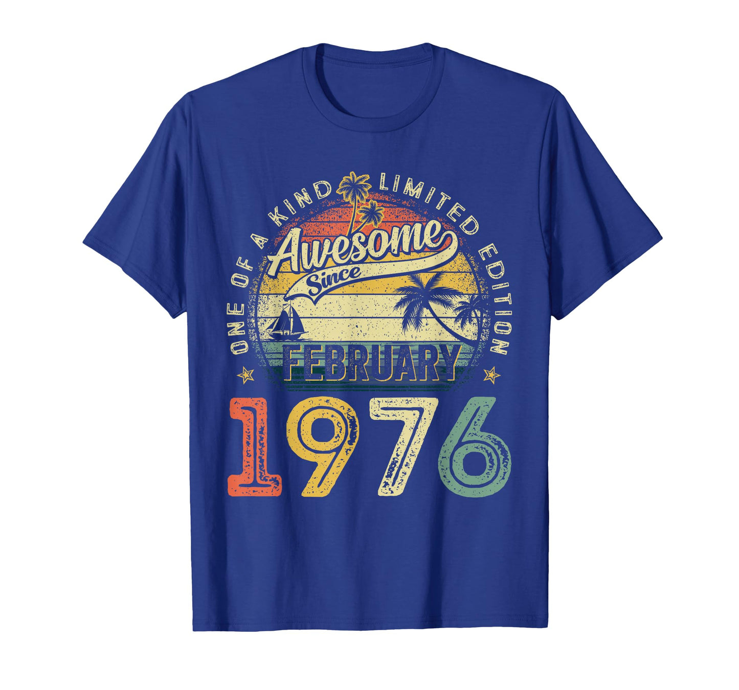 Awesome Since February 1976 50th Birthday Men 50 Years Old T-Shirt