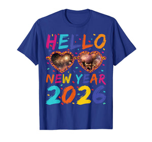 Hello New Year 2026 Party Celebration Family Matching T-Shirt