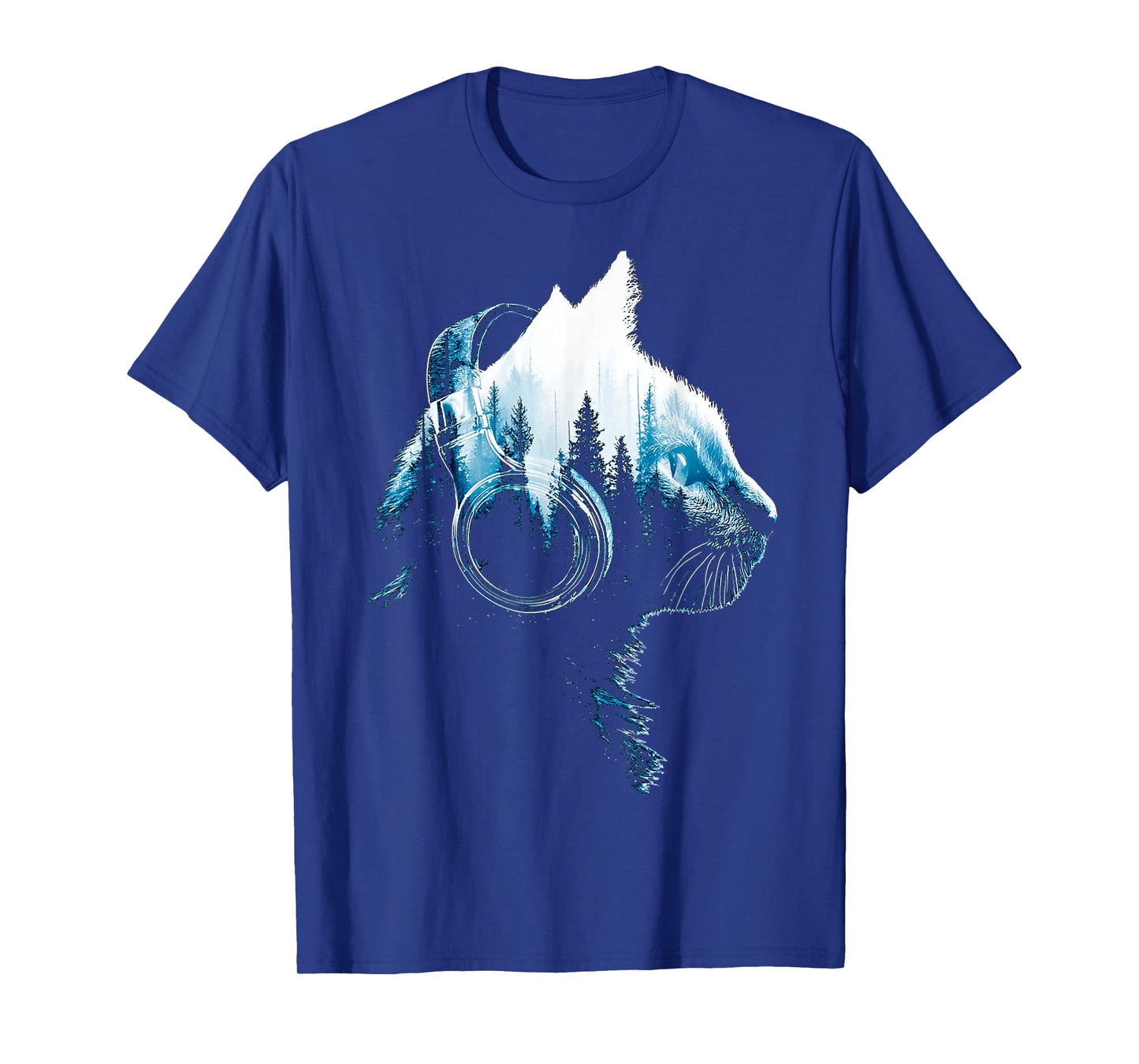 Cat Music Headphones T-Shirt