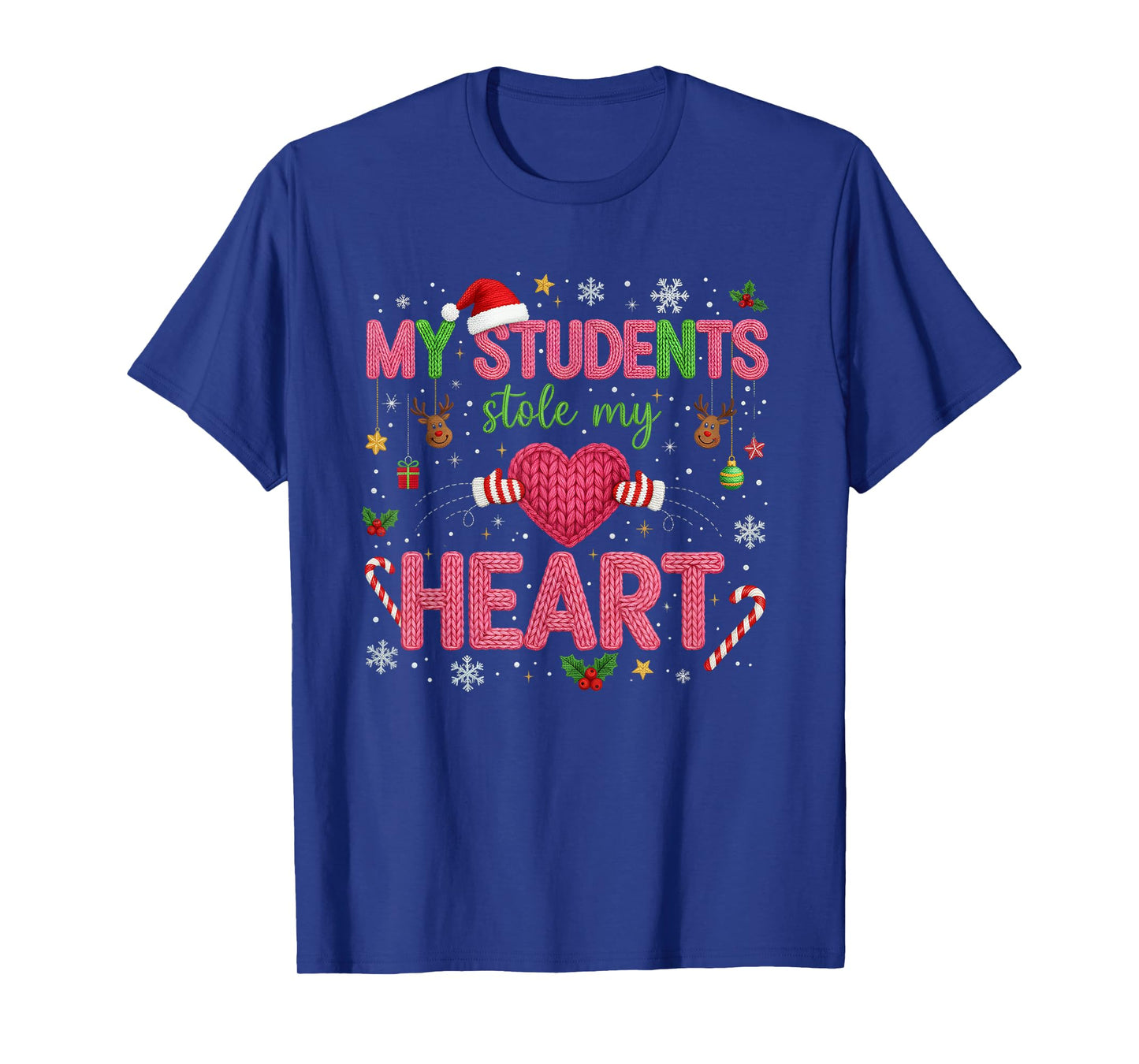 Funny Teacher Xmas My Students Stole My Heart Christmas T-Shirt
