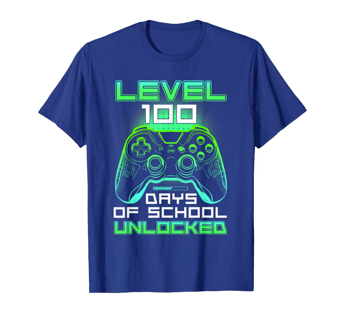Level 100 Days of School Unlocked Gamer Video Games Boys T-Shirt