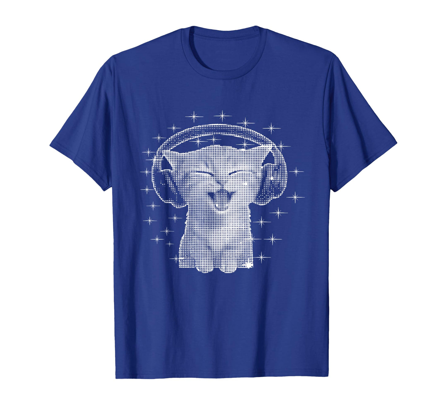Cute Headphones Cat Funny Y2k Grunge Silly Graphic Meme T-Shirt