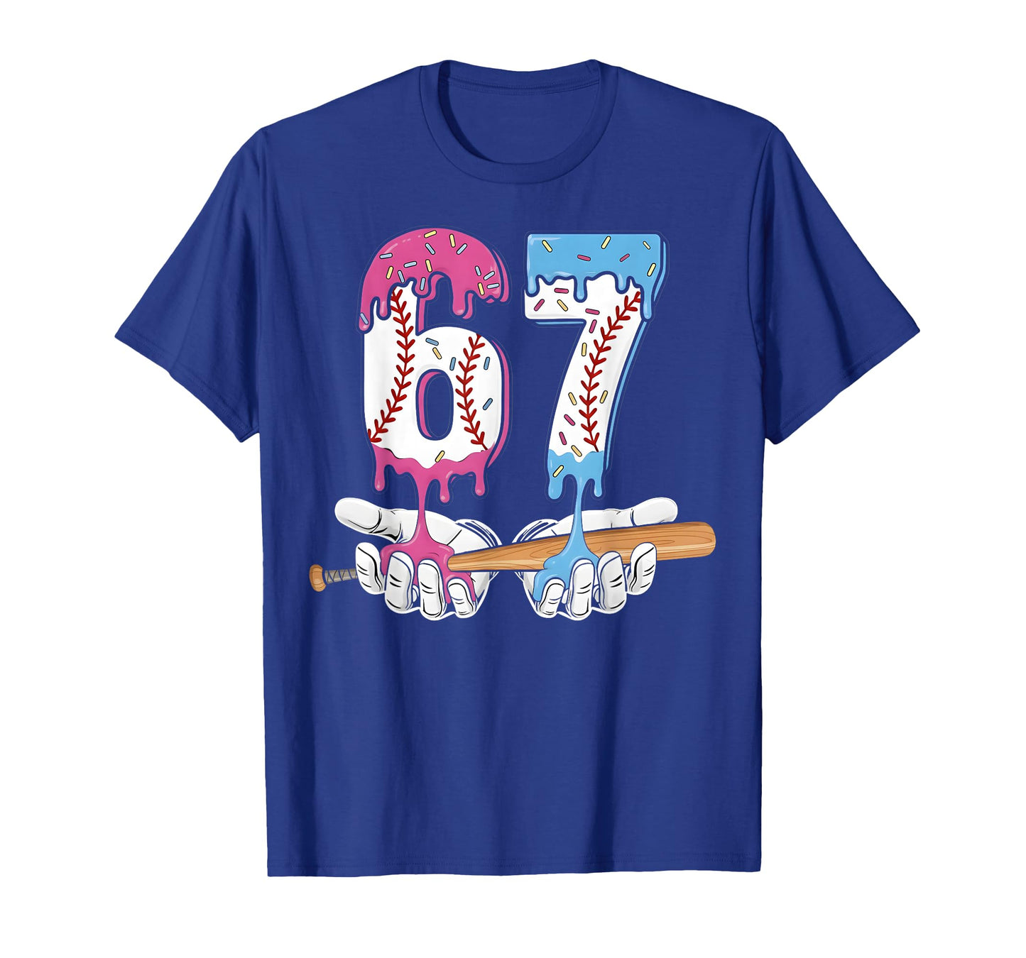 Baseball 67 Ice Cream Drip Six Seven Boys Funny Meme T-Shirt