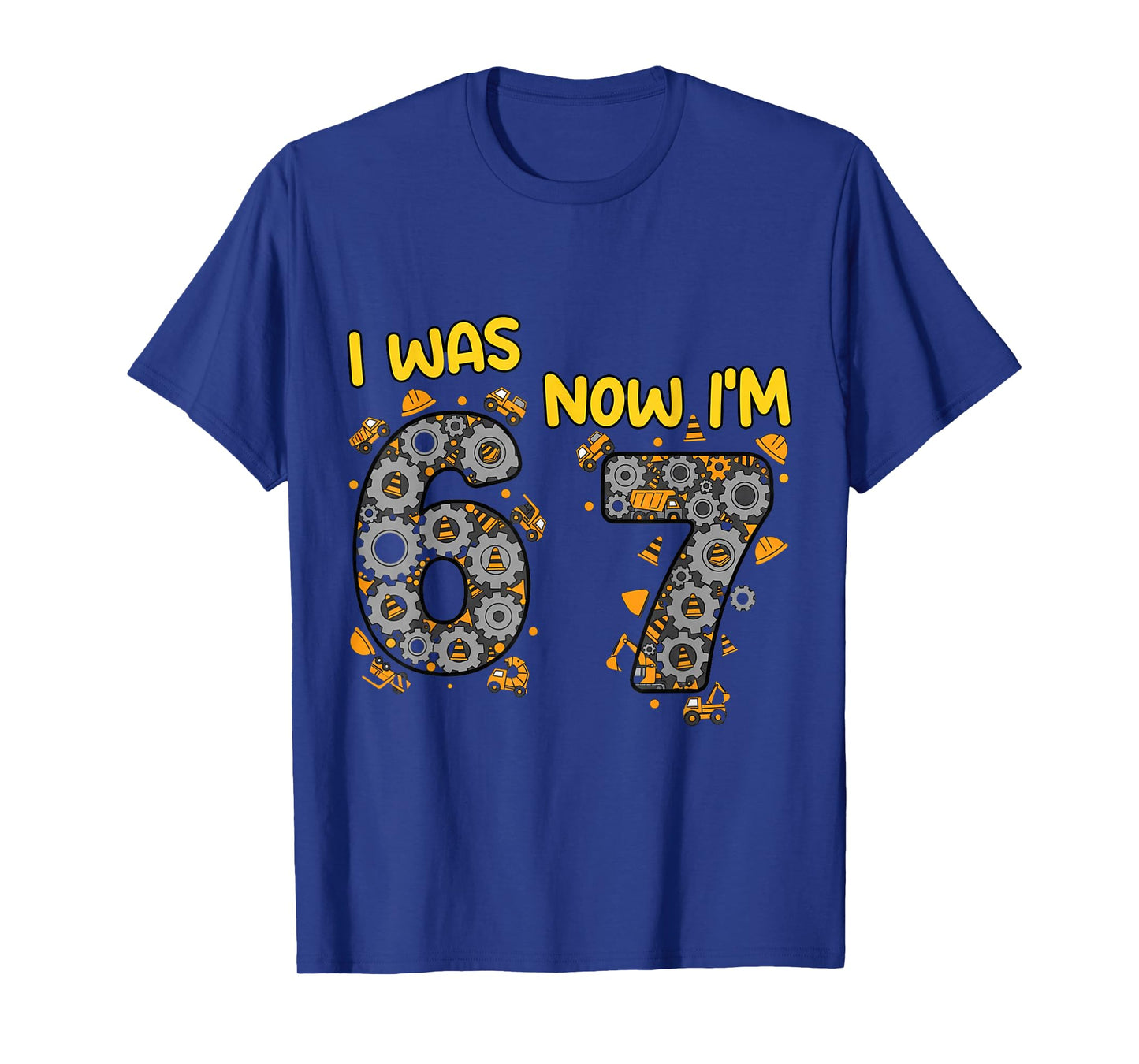 7 Year Old Birthday Trucks 6 Now I'm 7 67 Funny for Kids T-Shirt