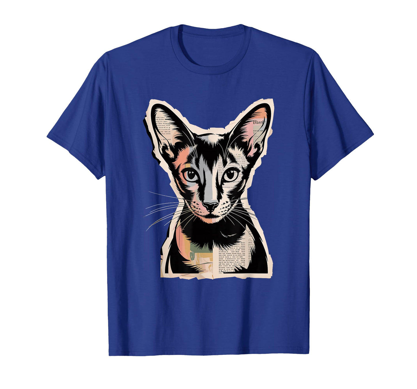 Newspaper Art Oriental Shorthair T-Shirt