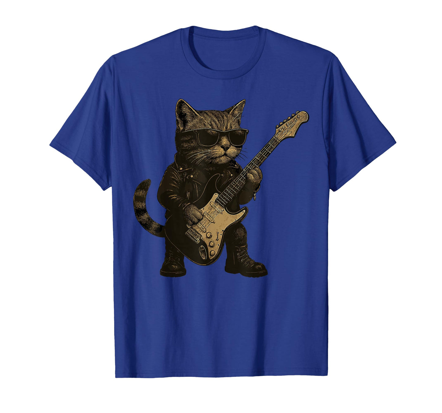 Rockstar Cat with Guitar T-Shirt