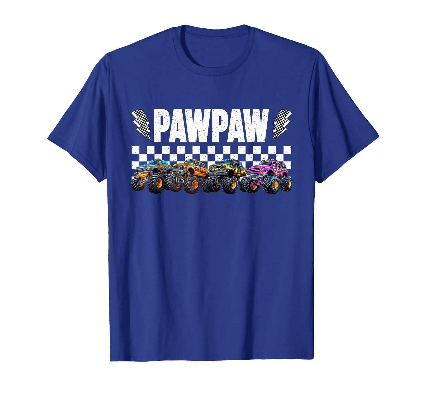 Pawpaw Retro Monster Truck Family Crew Birthday Matching T-Shirt