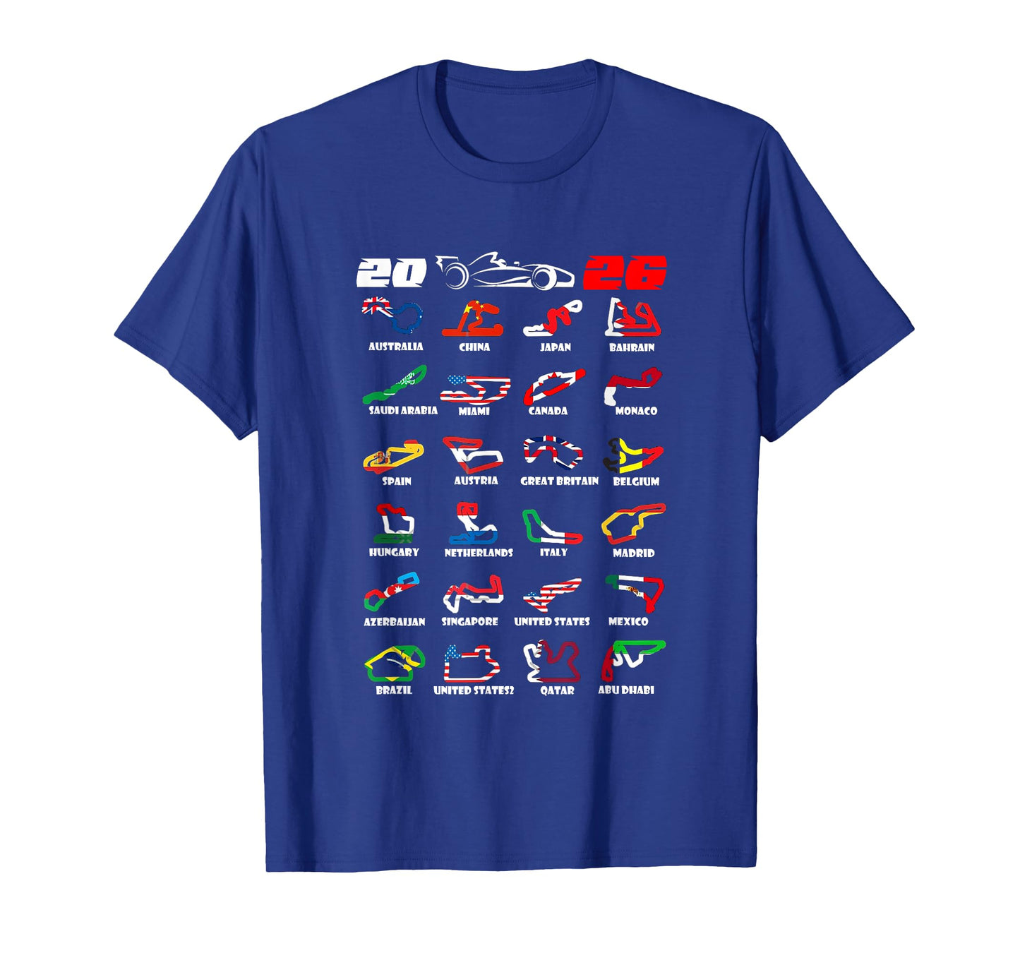 Race Car Enthusiast Motorsport Racing Fan World Flags T-Shirt